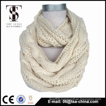 Fashion new braided style winter infinity scarf